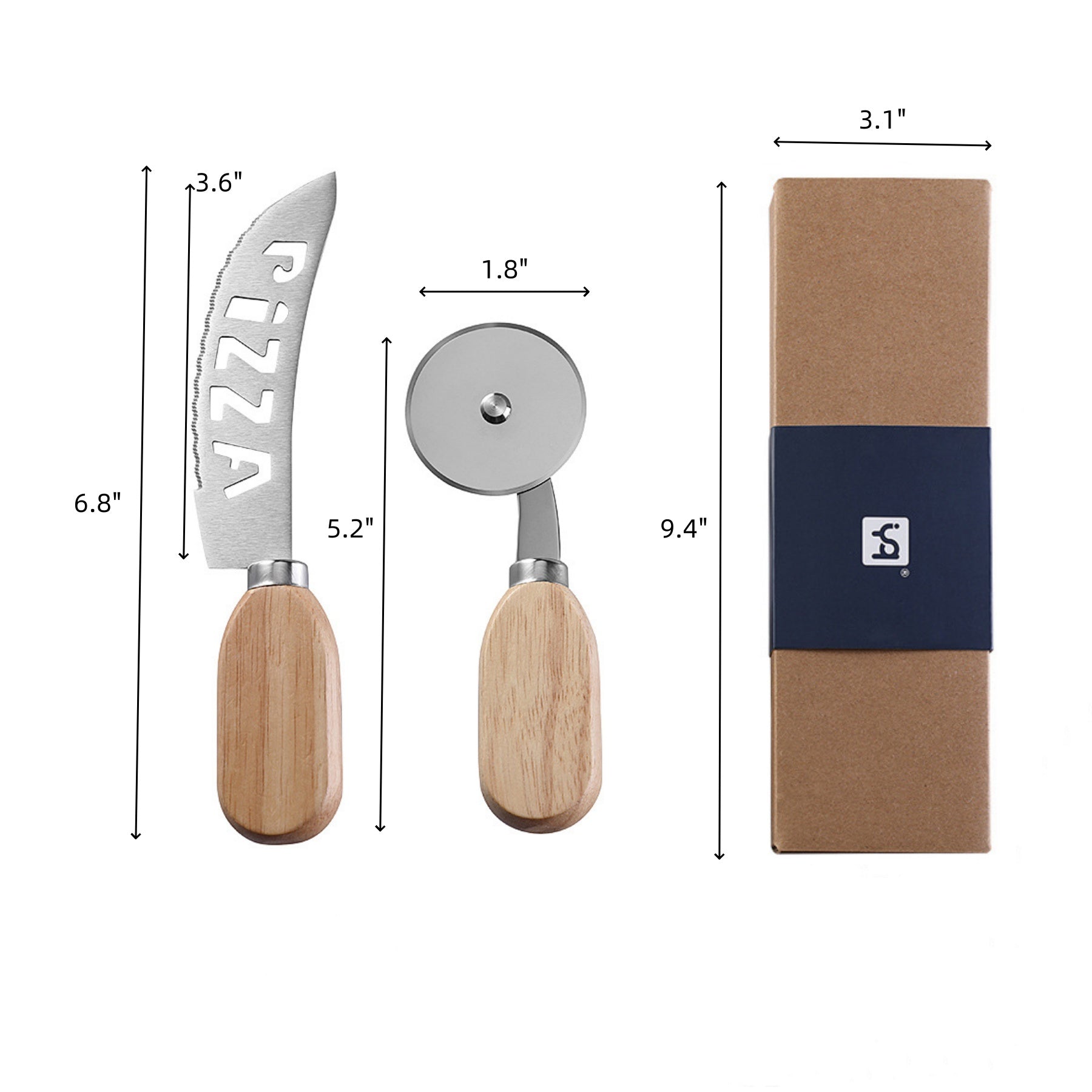 Stainless Steel Pizza Cutter Set