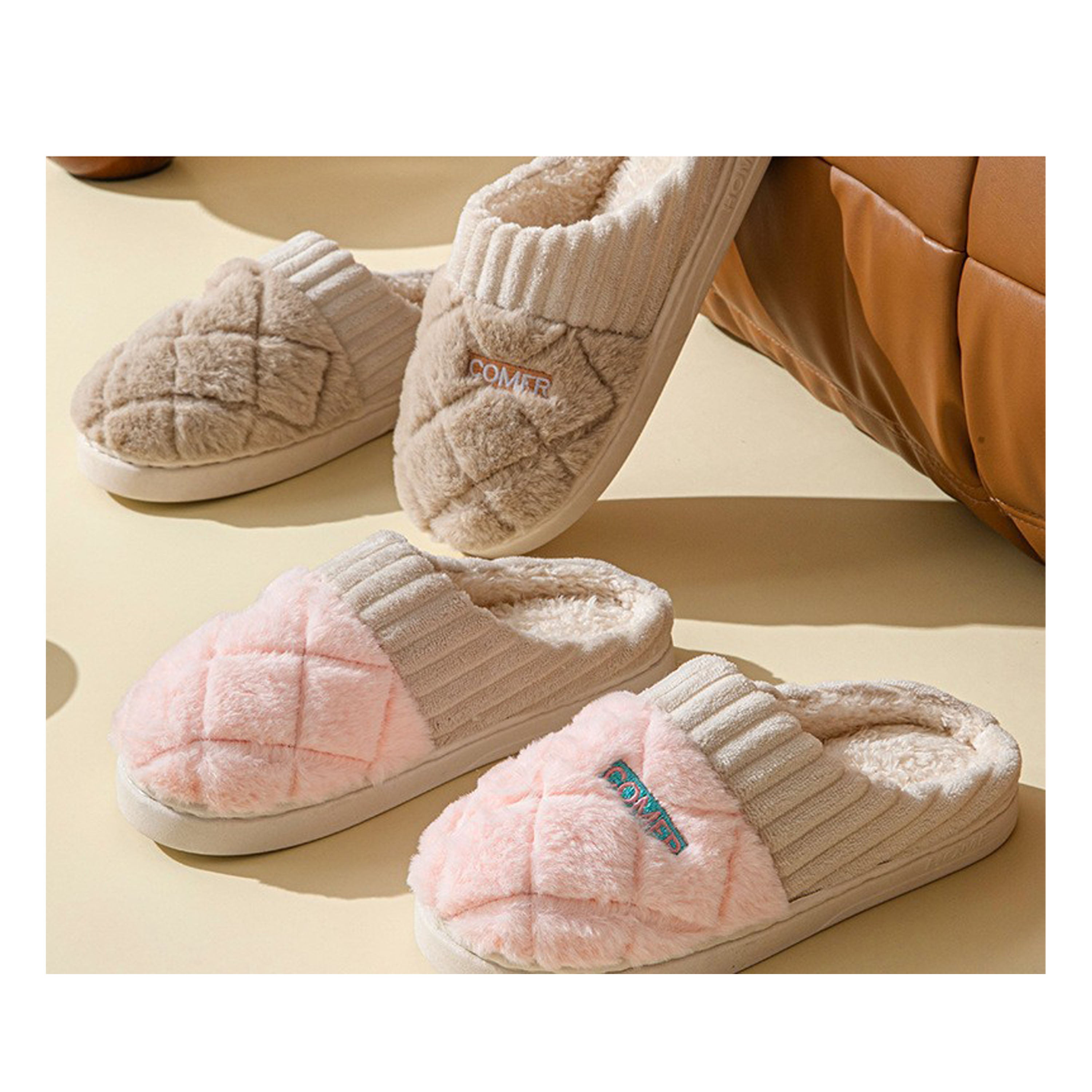 Unisex Men's Women's Cotton Slippers