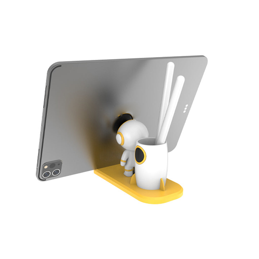 2-In-1 Pvc Astronaut Pen Holder With Cellphone Stand