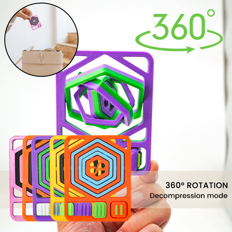 Hexagon Gyro Card Decompression Toy