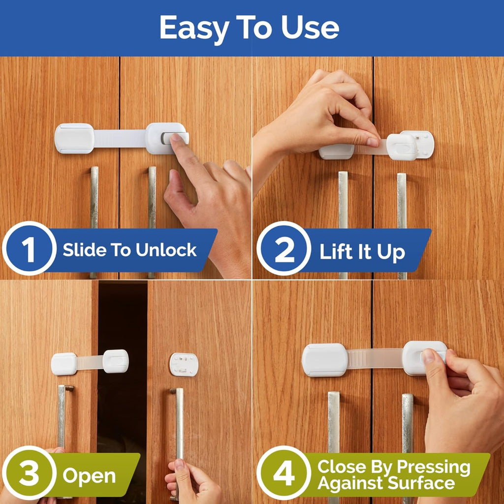 3M Adhesive Adjustable Baby Safety Cabinet Lock