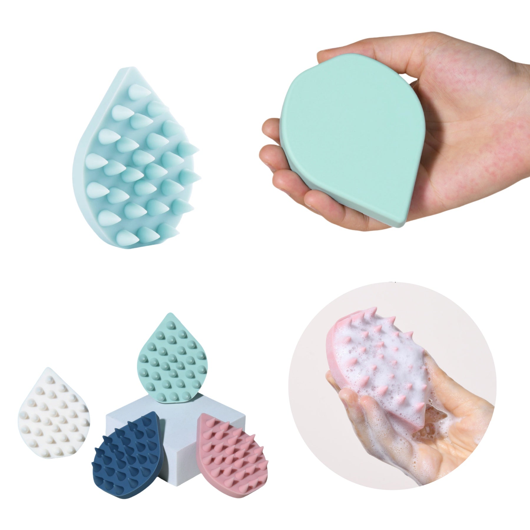 Massaging Silicone Scalp Shampoo Brush