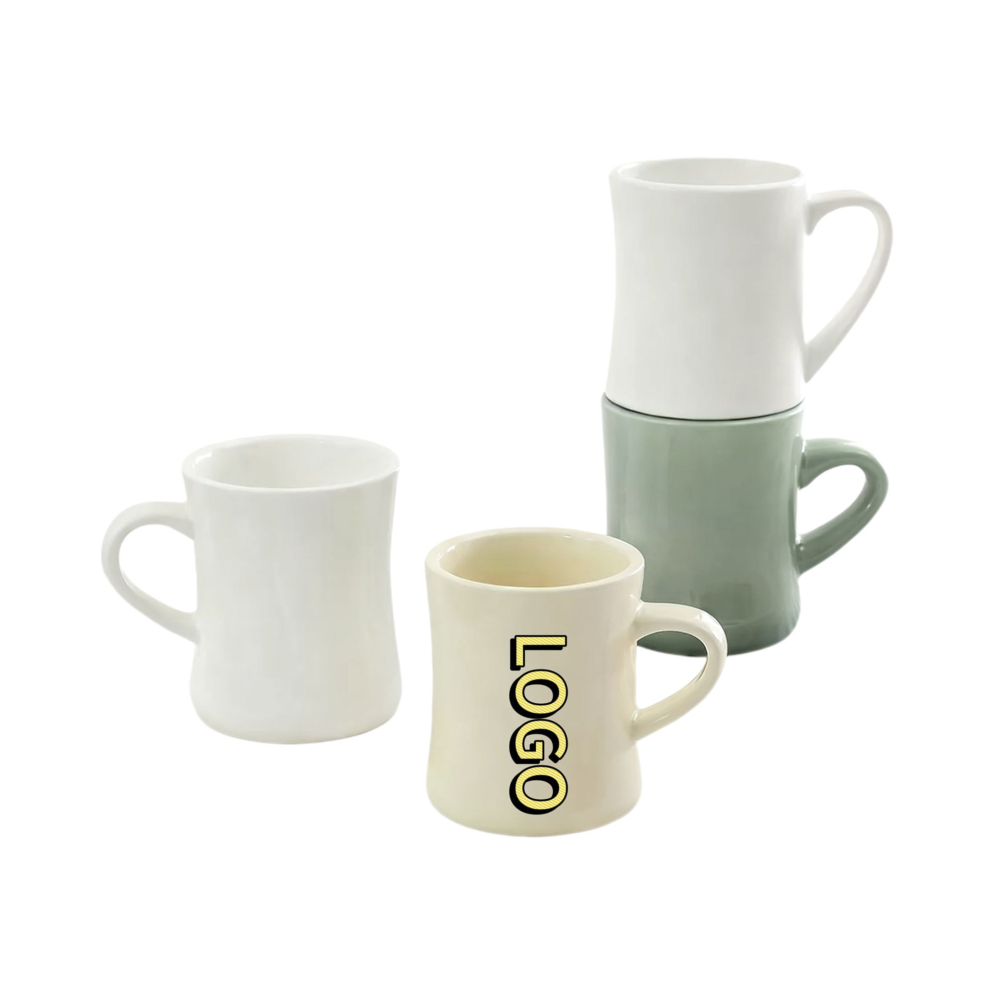 12 Oz. Curved Ceramic Mug