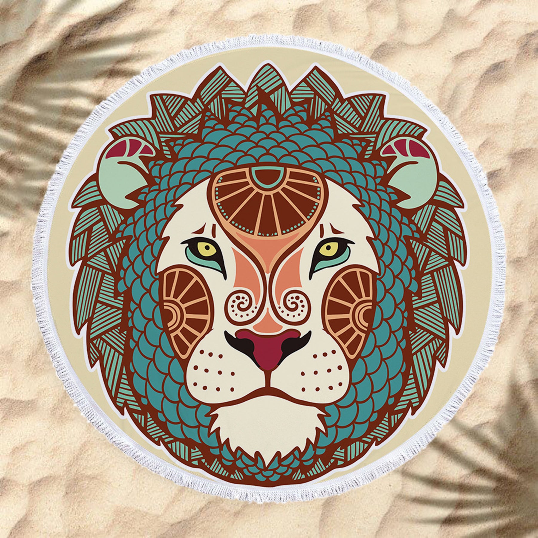 The Zodiac Printing Round Beach Towel With Tassels