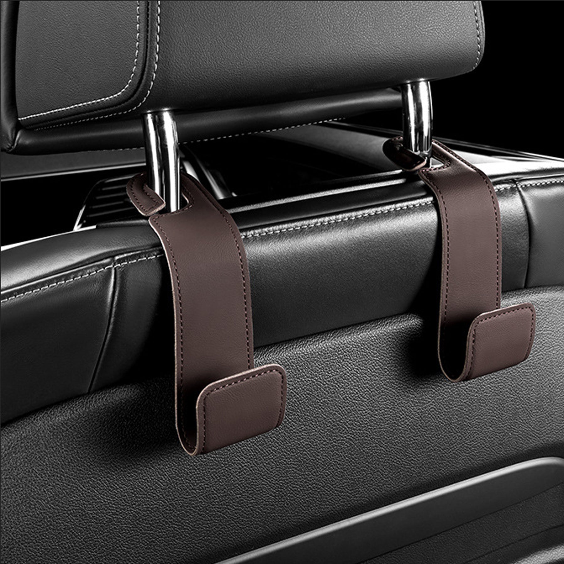 Folding Pu Leather Car Seat Headrest Hook