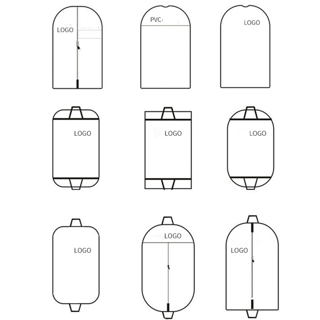 Non-Woven Garment Dust Cover Bag With Zipper (Hanger Not Included)