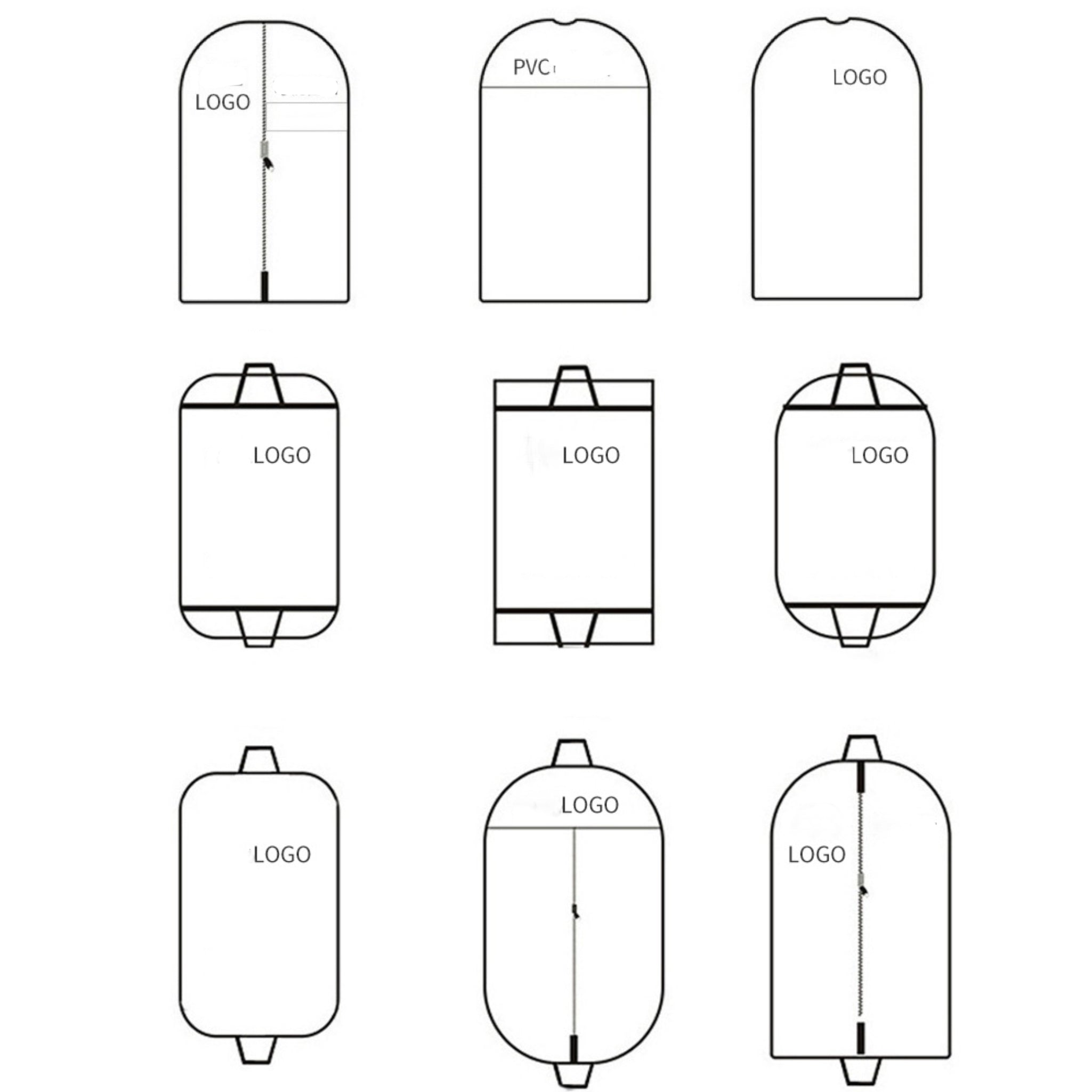 Non-Woven Garment Dust Cover Bag With Zipper (Hanger Not Included)