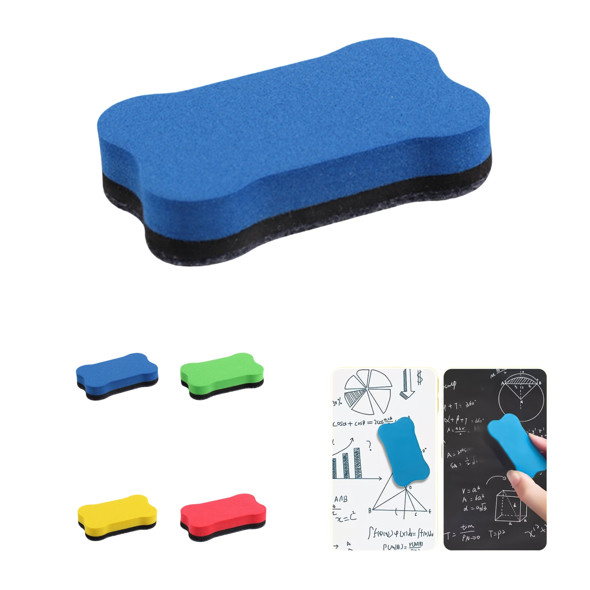Magnetic Whiteboard Eraser Felt EVA Dustless Bone