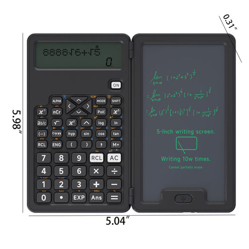 5-inch Portable Folding Writing Board with Calculator