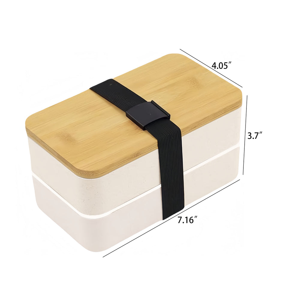 Dual Layer Bamboo Lid Lunch Box