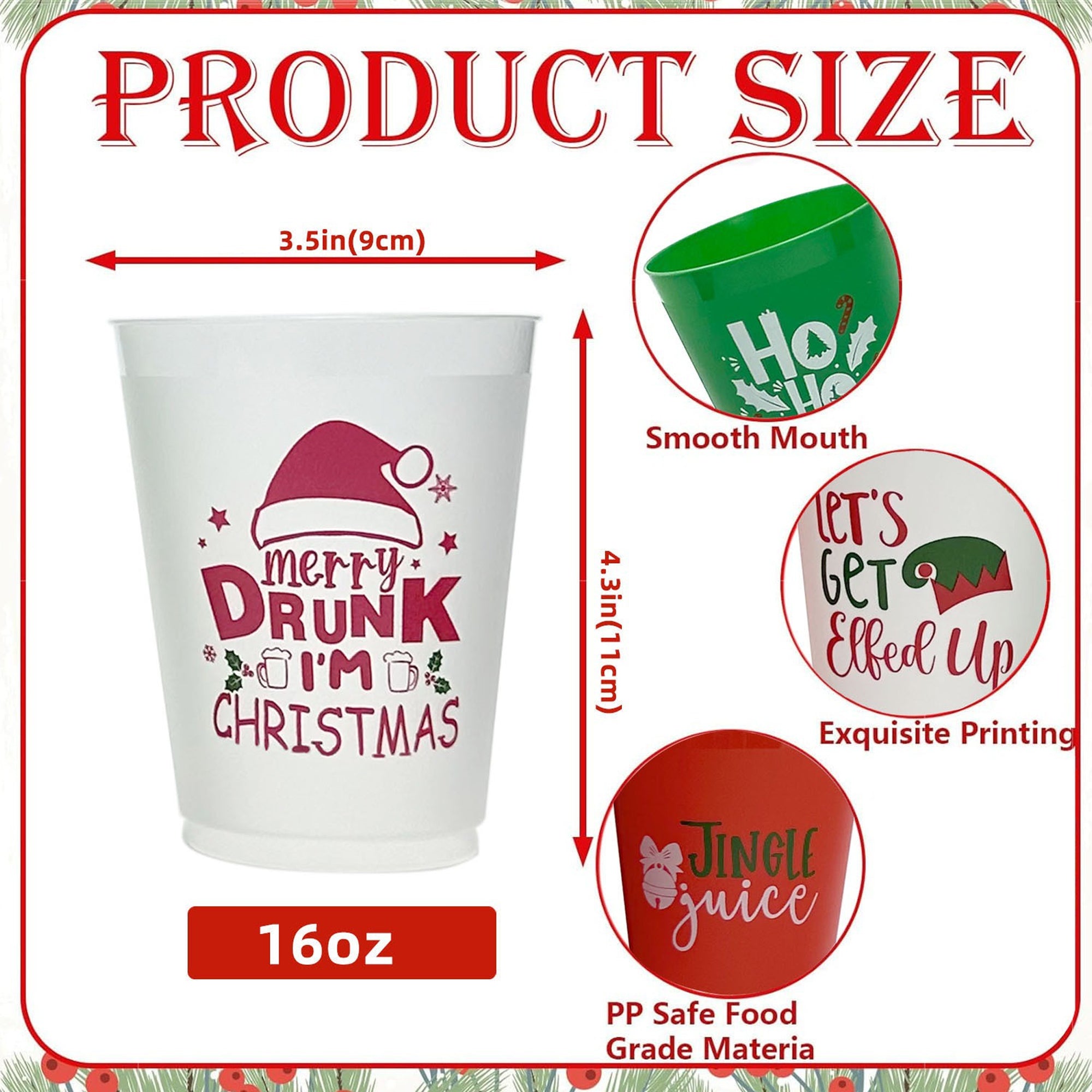 Four Designs Plastic Cups 16 Oz