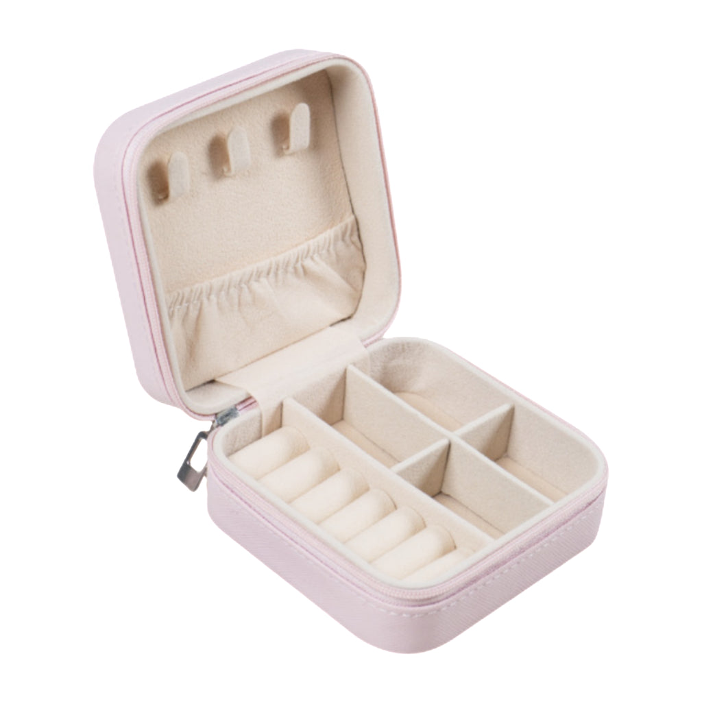 Square Zipper Jewelry Storage Box