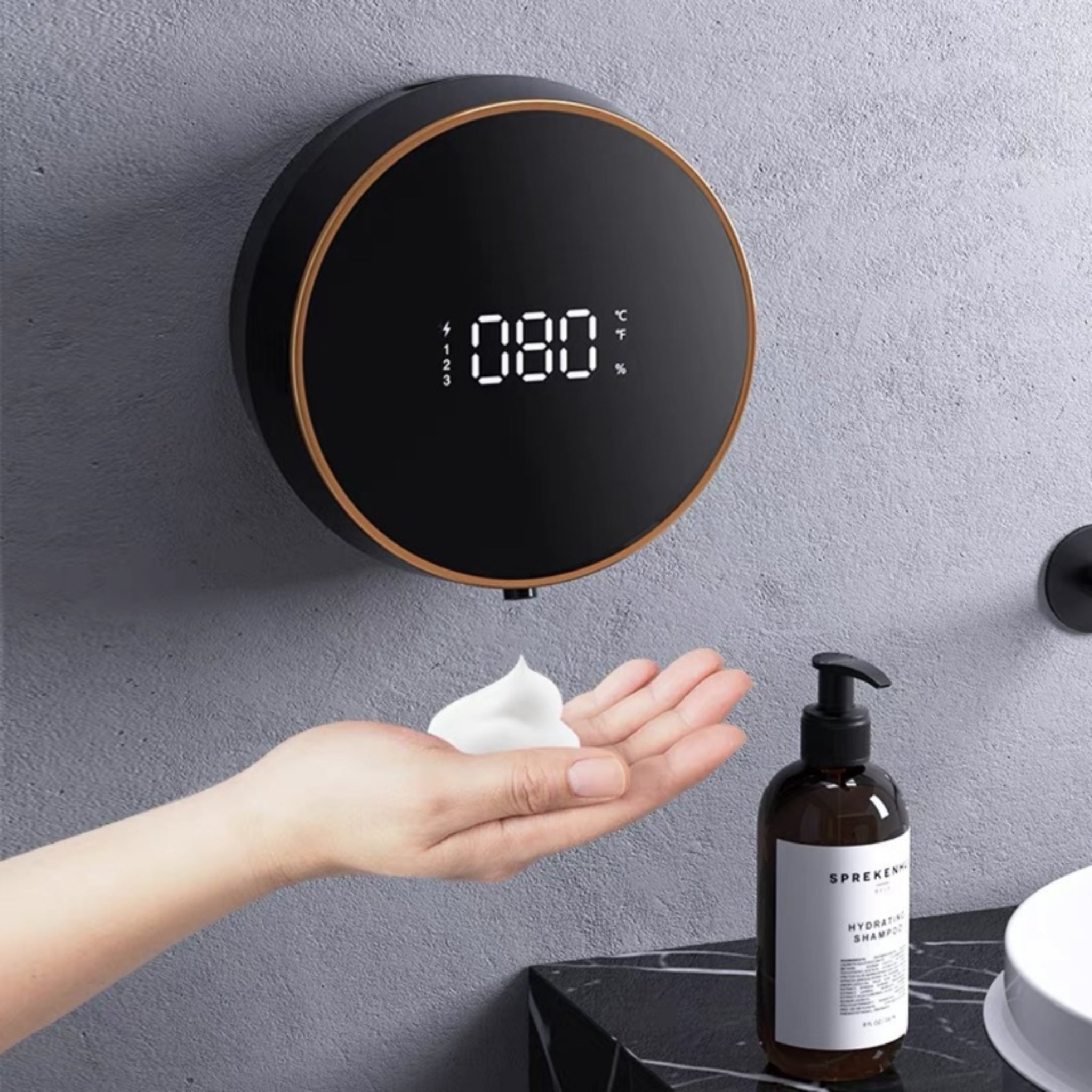 Digital Touchless Soap Dispenser Adjustable Foam Volume Auto Sensing