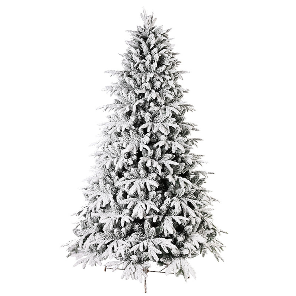 6 Ft Flocked Pe Artificial Christmas Tree With 755 Branch