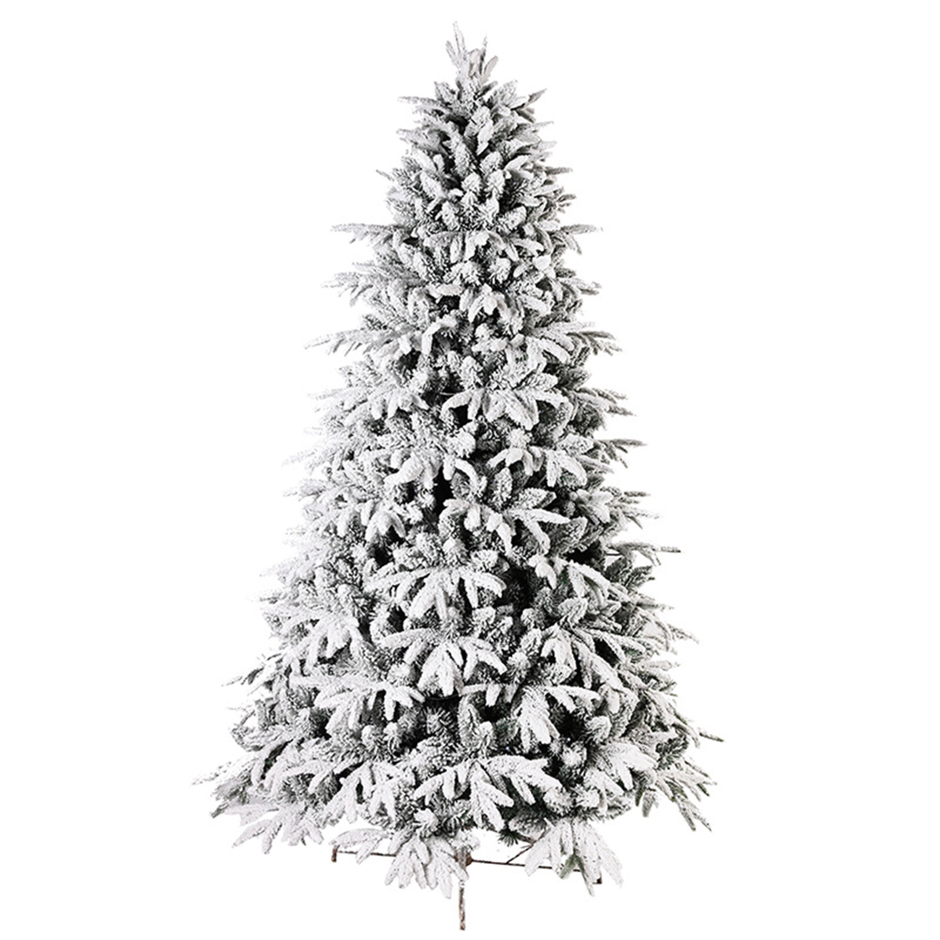6 Ft Flocked Pe Artificial Christmas Tree With 755 Branch