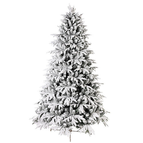6 Ft Flocked Pe Artificial Christmas Tree With 755 Branch