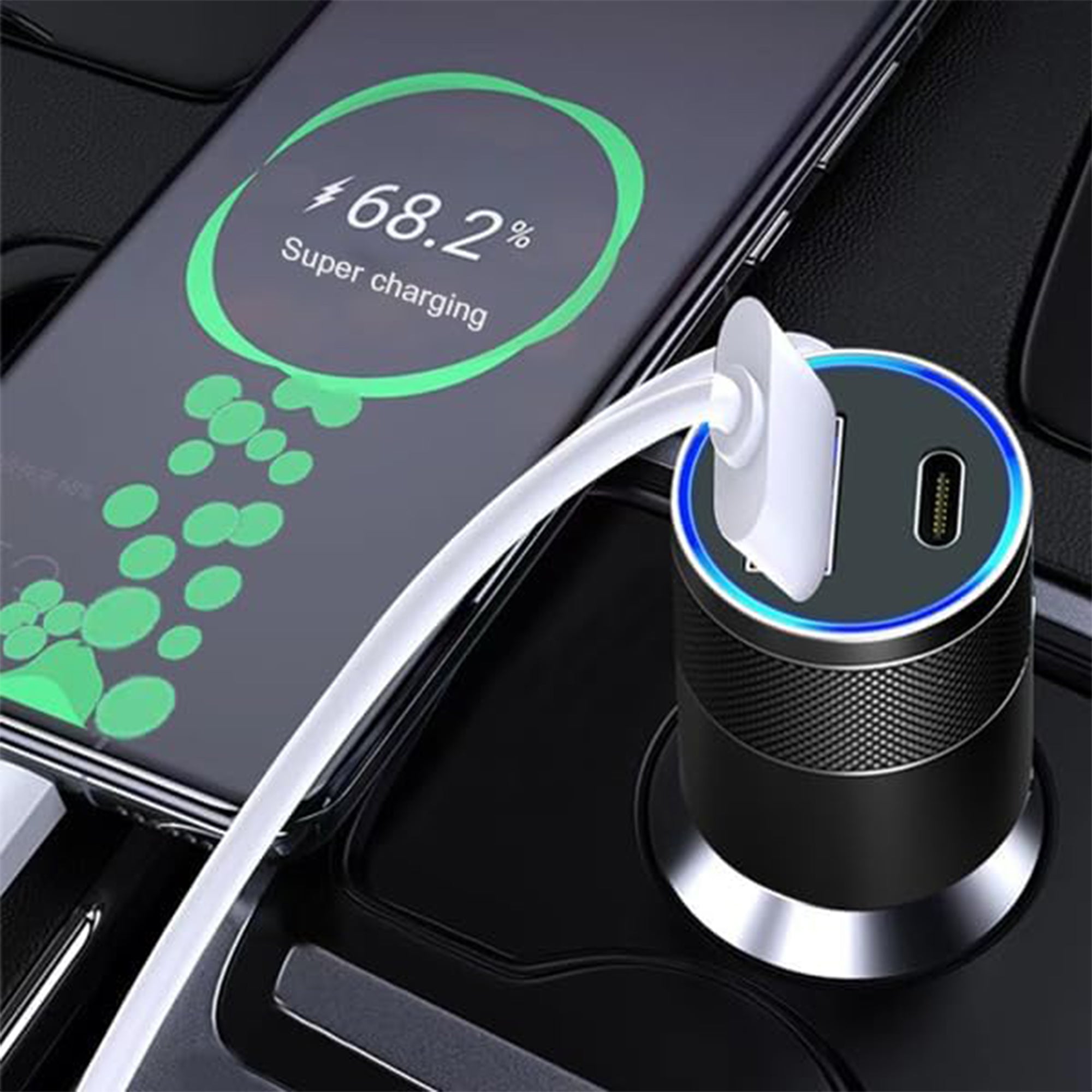 USB-C & USB-A Car Power Adapter