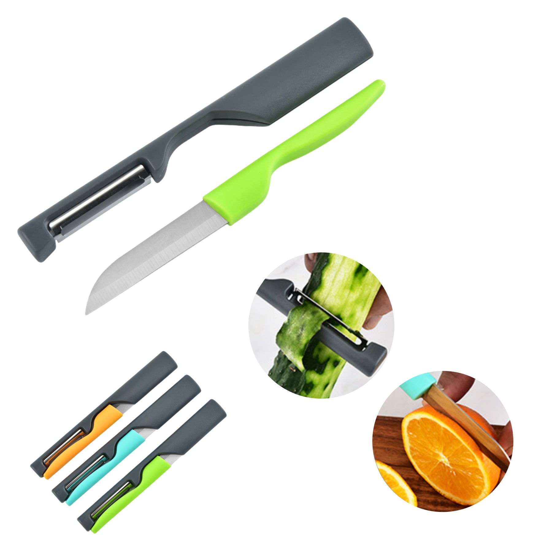 Stainless Steel Two - in - One Peeler