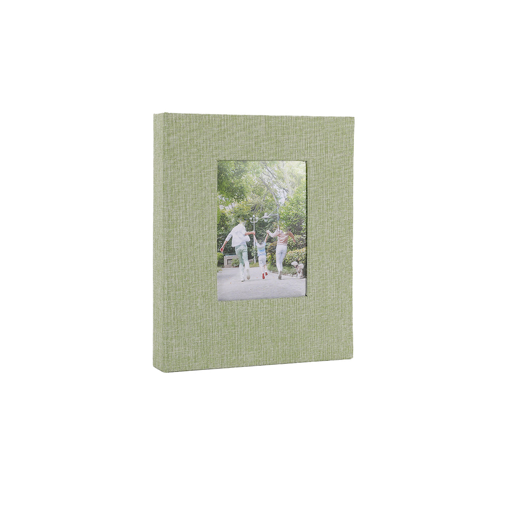 Fabric Linen Hardcover Photo Album 4x6 Inch Window Scrapbook