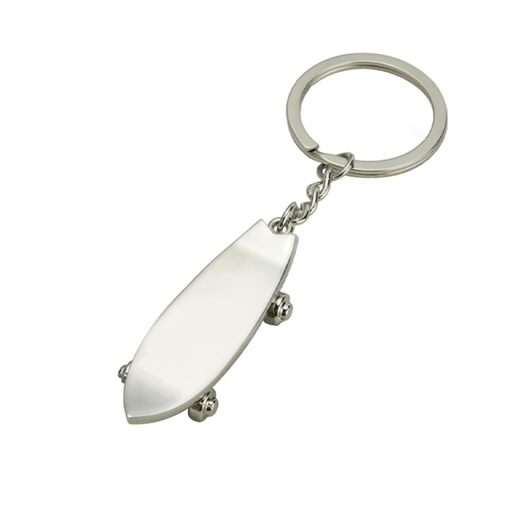 Zinc Alloy Skateboard Keychain