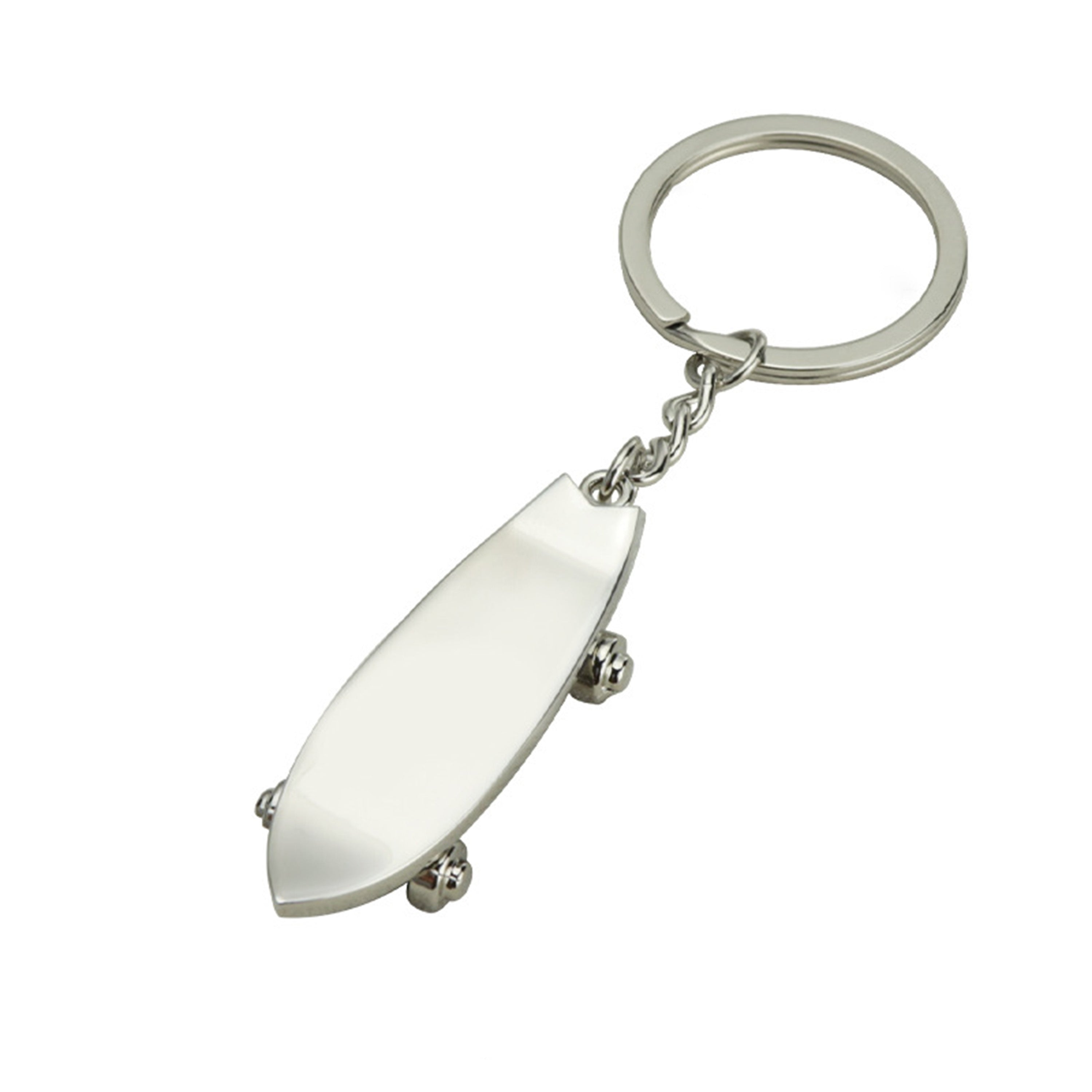 Zinc Alloy Skateboard Keychain