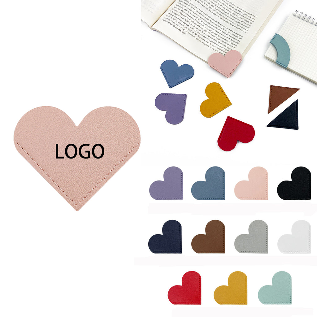 Leather Heart-Shaped Bookmark-Elegant Page Marker