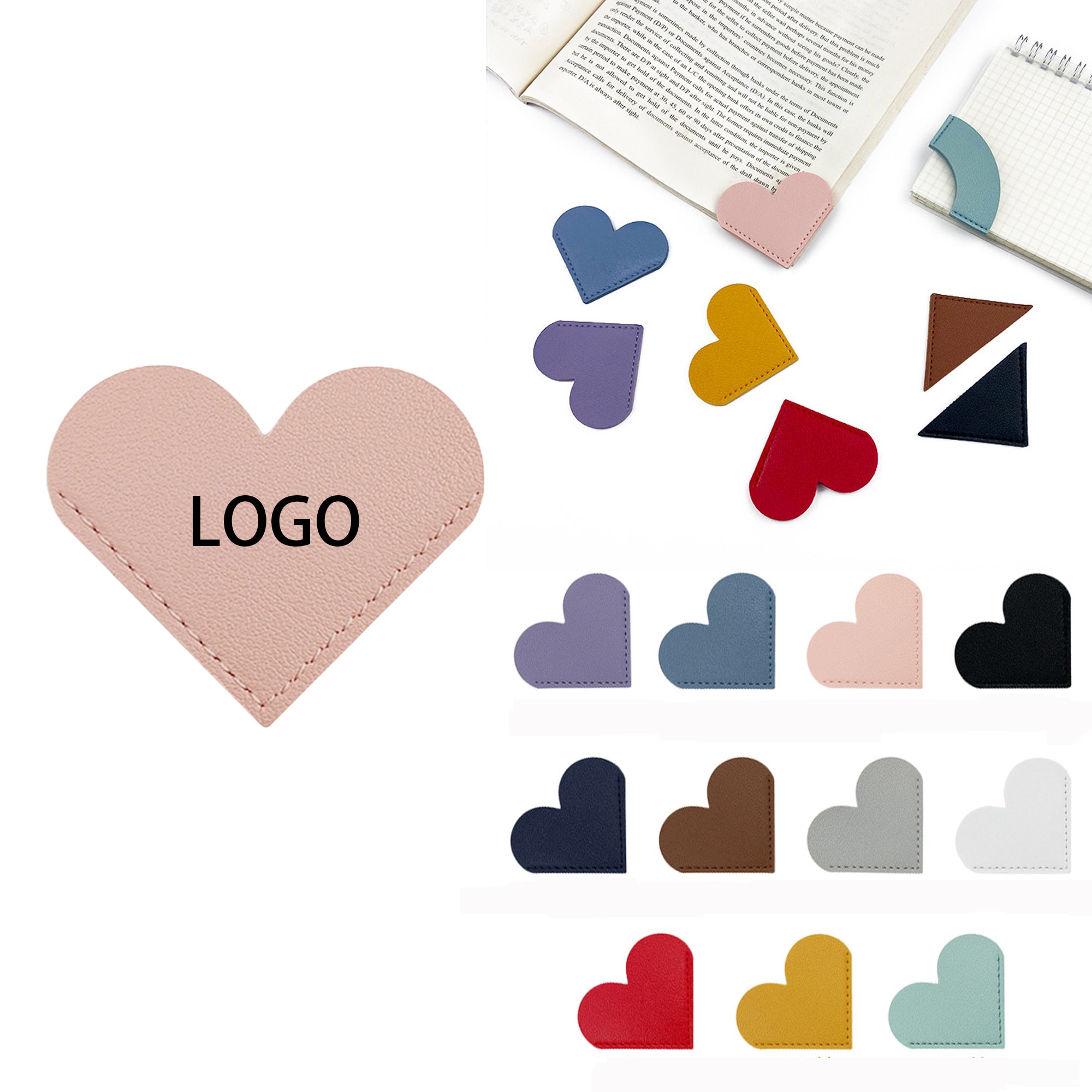 Leather Heart-Shaped Bookmark-Elegant Page Marker