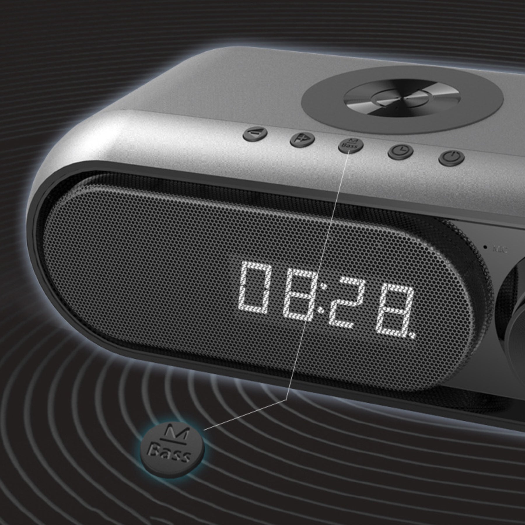 Multi-in-one Wireless Charger Bass Bluetooth Speaker