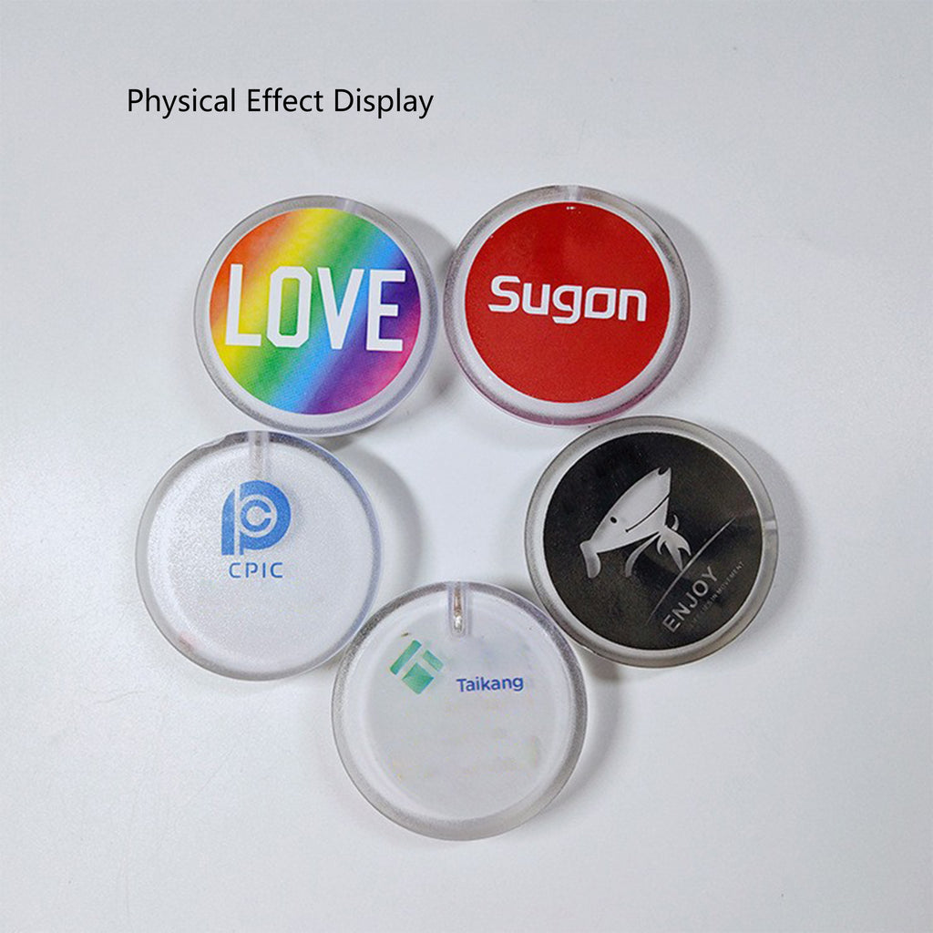 Acrylic Led Light-Up Badge Safety Pin Label For Party