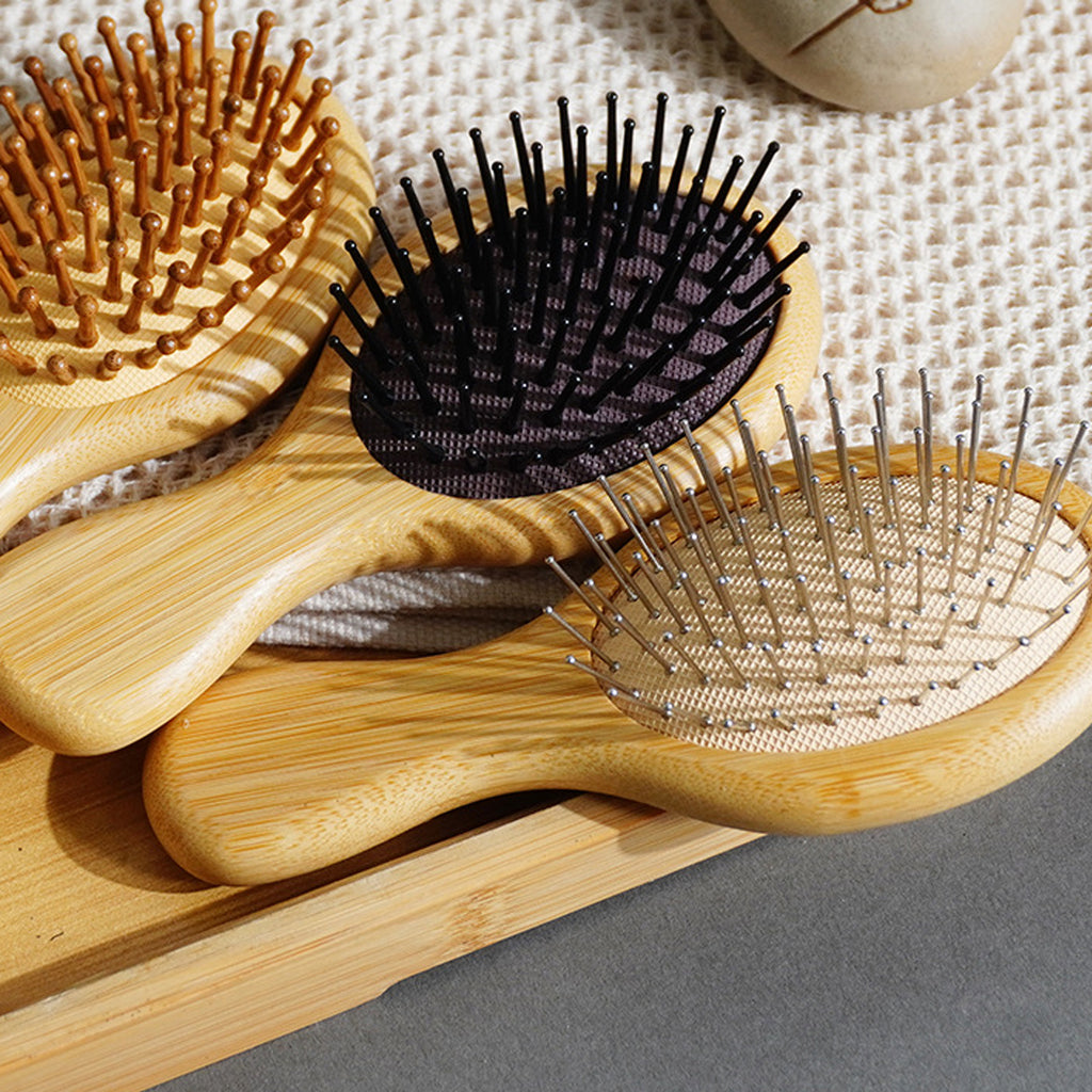Portable Wooden Cleaning Hairbrush
