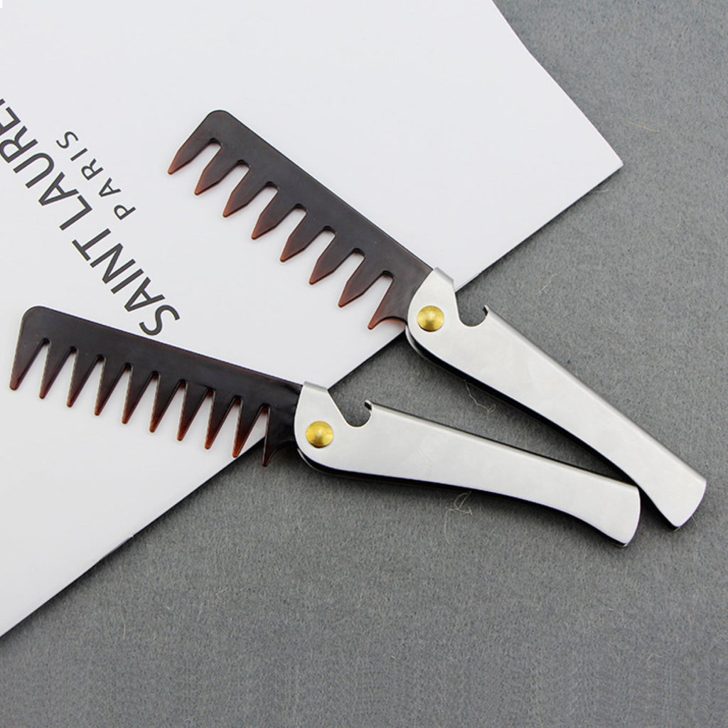 Foldable Comb for Men's Slicked - Back Hairstyles