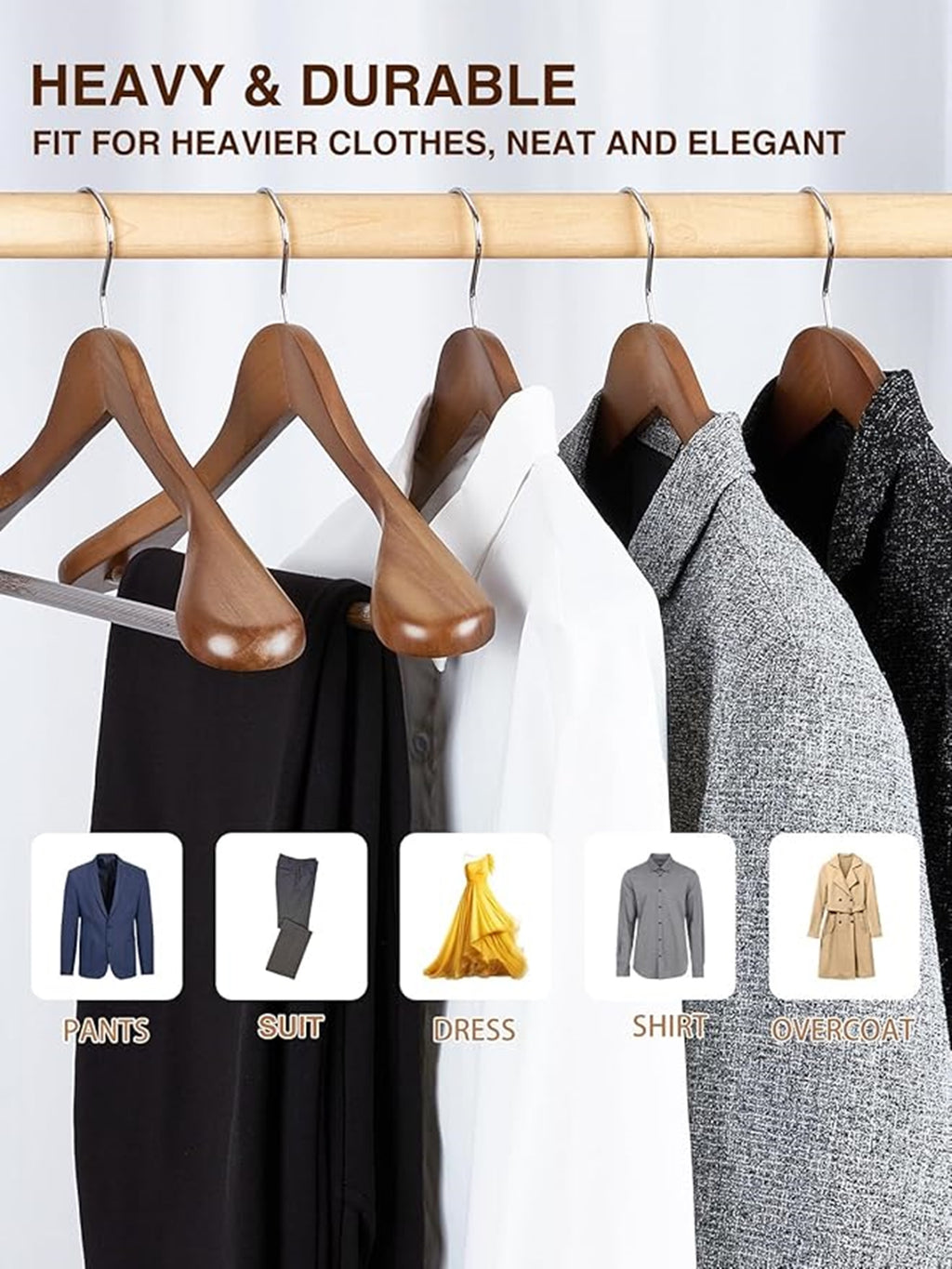 Suit Coat Hangers With Anti-Slip Strips