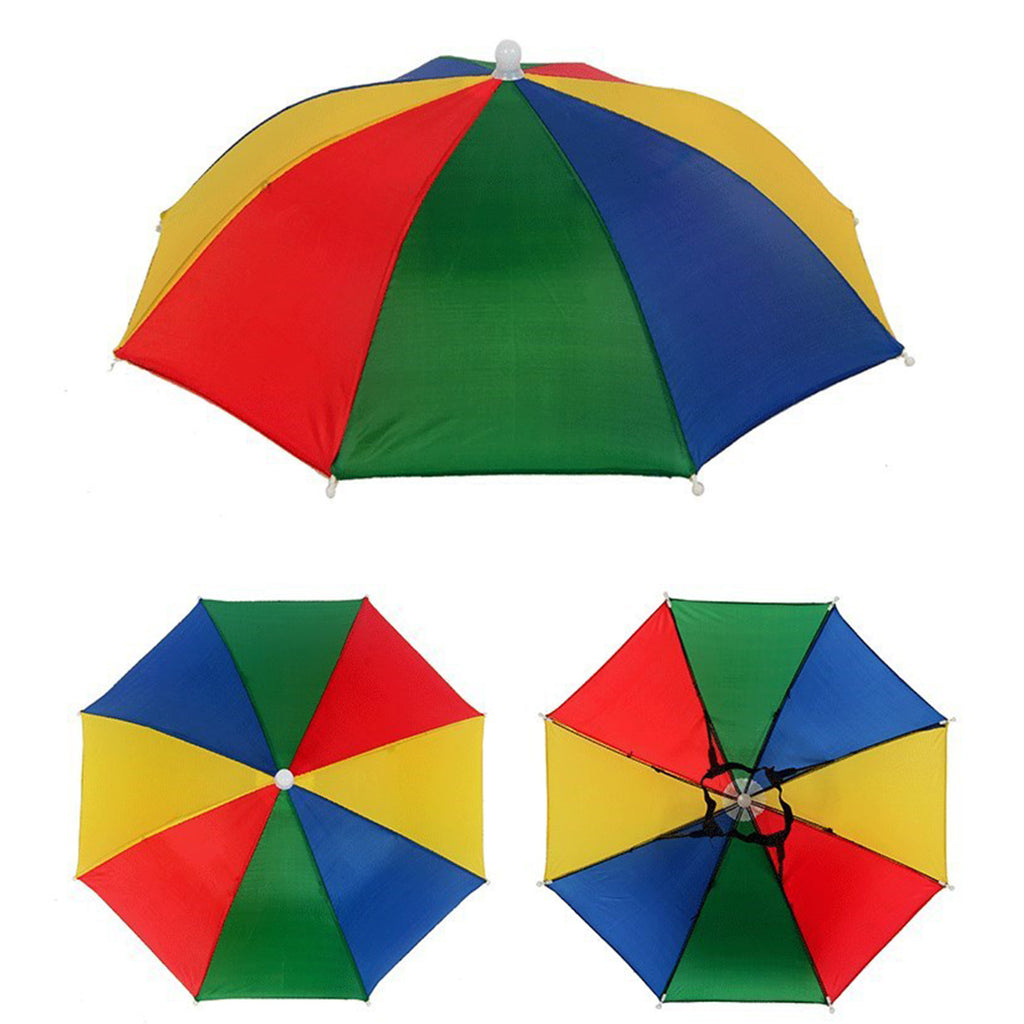 Outdoor Folding Fishing Large Headwear Umbrella Hat