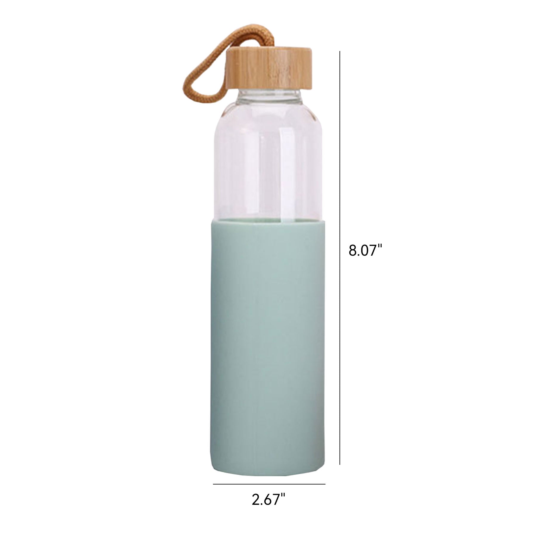 14 OZ Silicone Sleeve High Borosilicate Glass Cup
