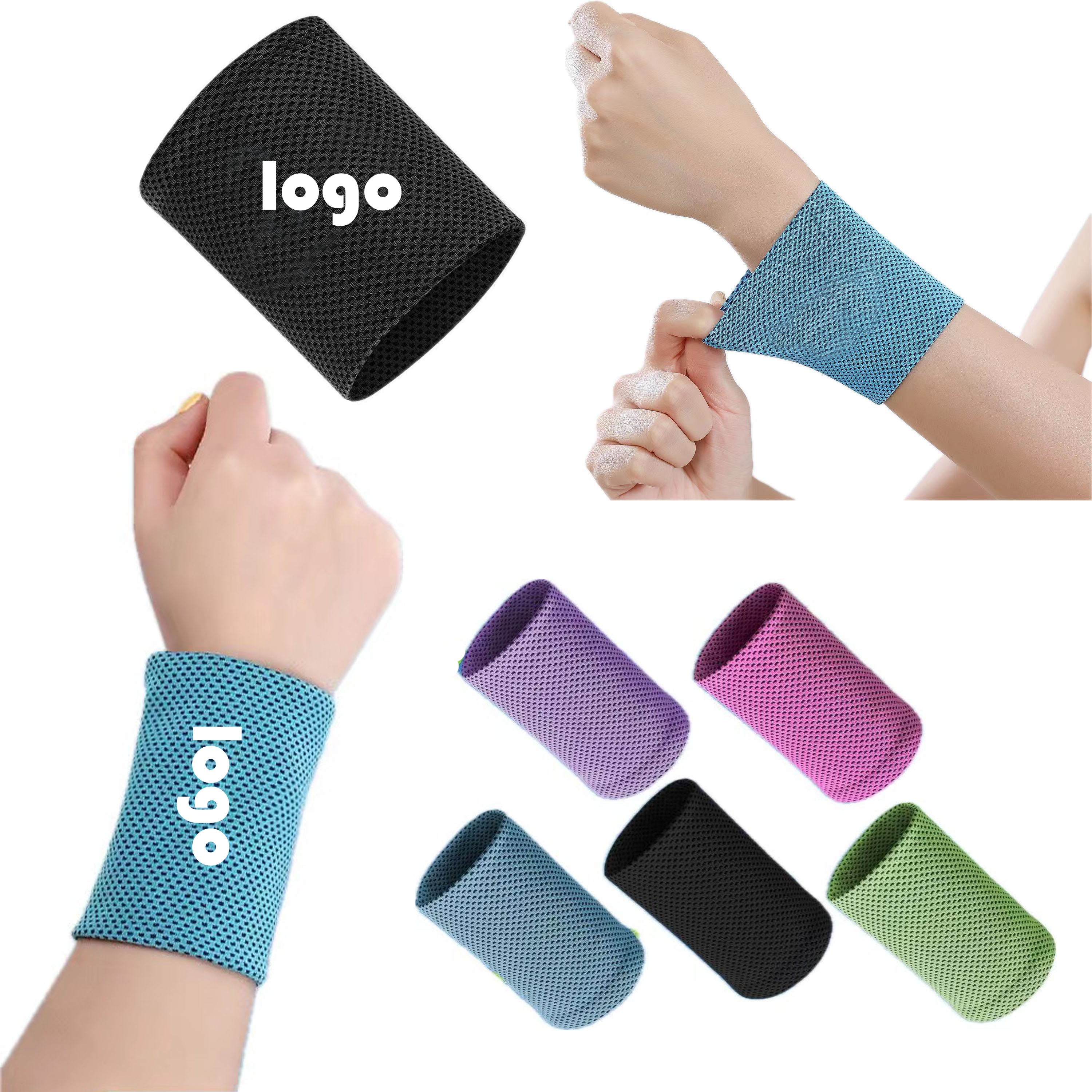 Sport Cooling Wristbands Exercise Wrist Sweatband