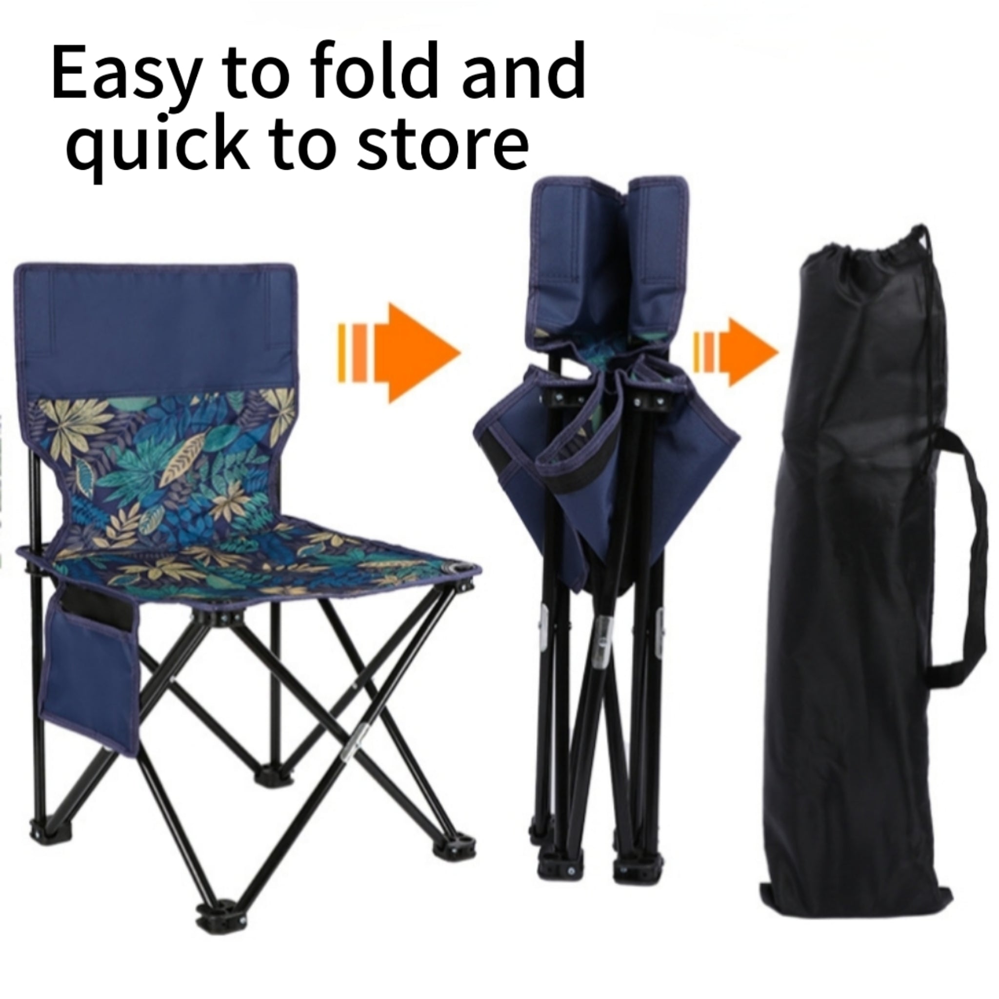 600D Oxford Fabric Folding Camping Chair With Backrest