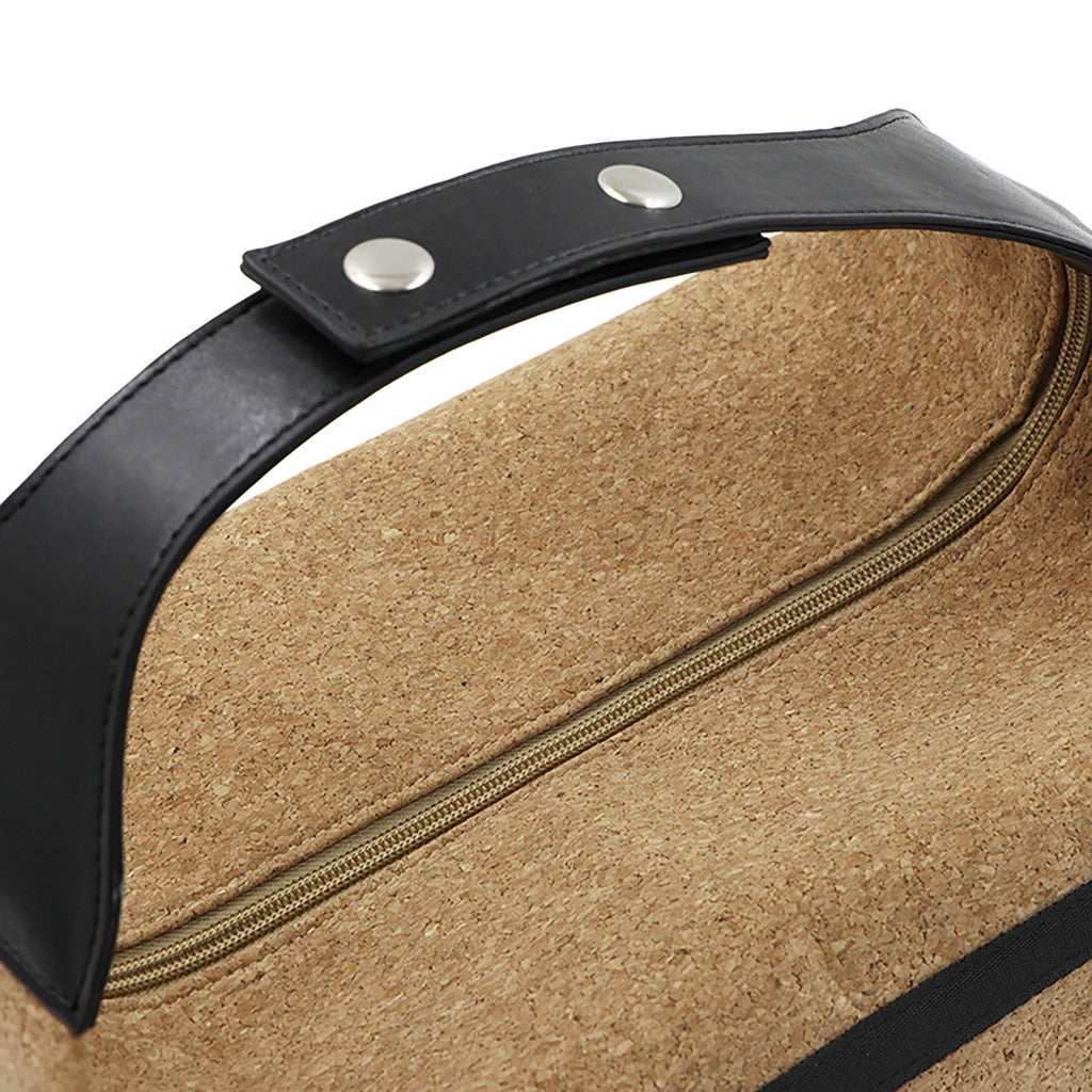 Open-Compartment Wood Grain Leather Tote