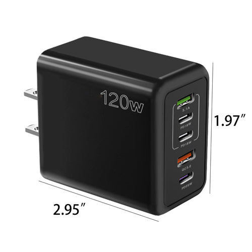 120W Phone Charger + 3-Port USB Adapter