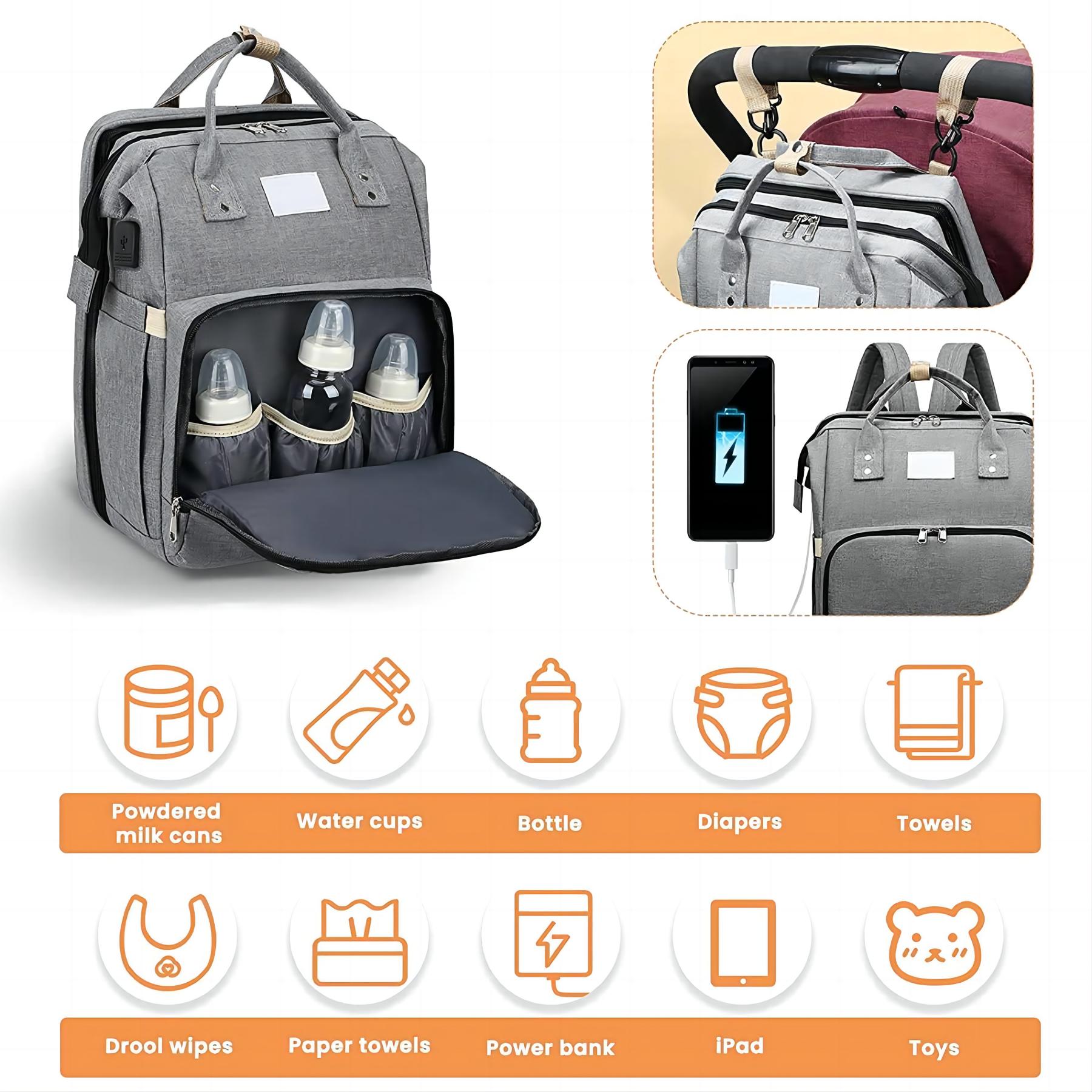 Large Capacity Foldable Baby Bag