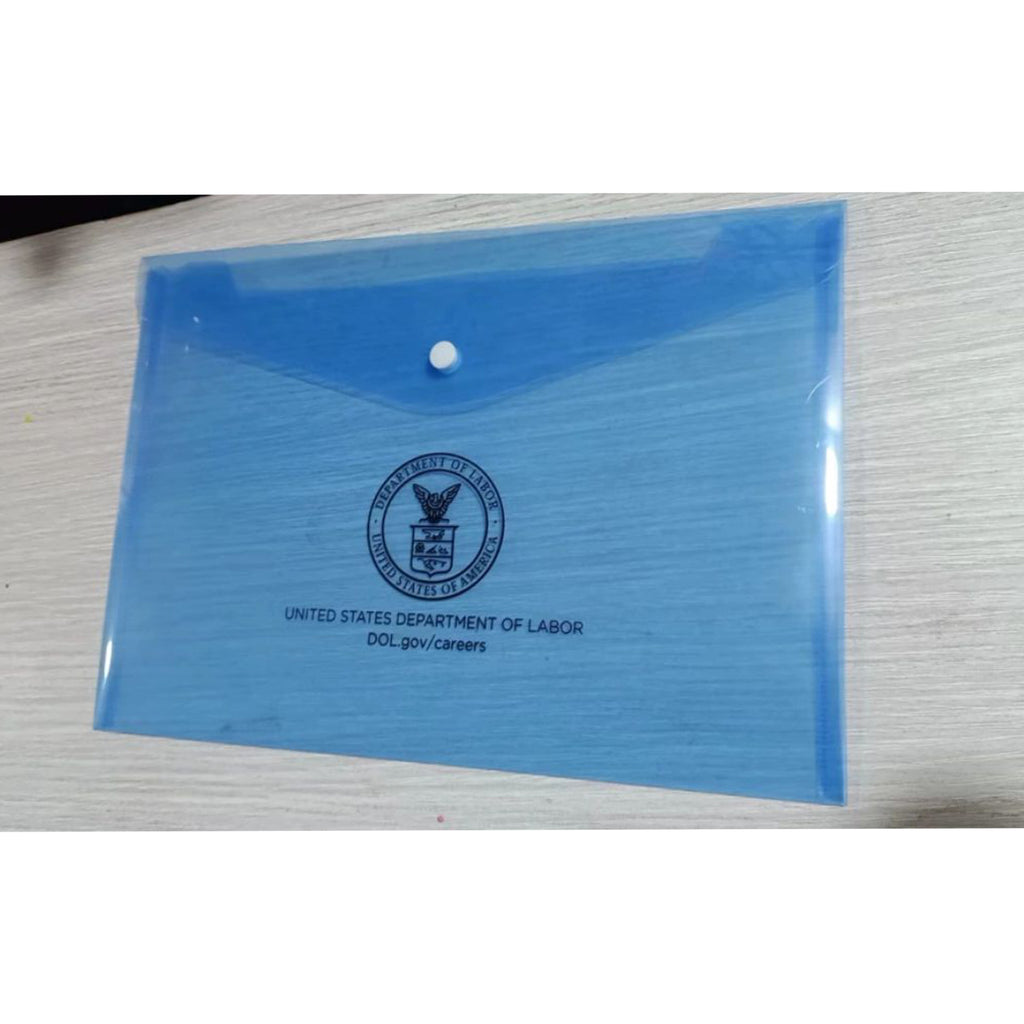 Translucent A4 Snap Button File Bag