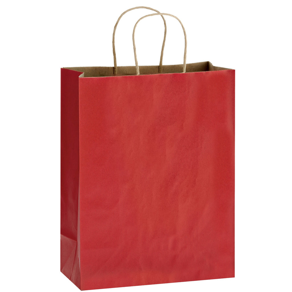 Matte Color Paper Shopper Tote Bag (10"x5"x13")