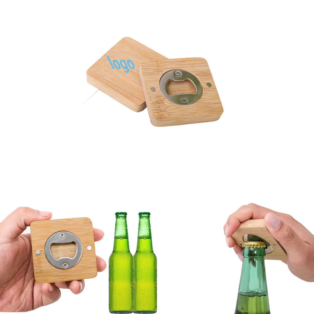 Square Wooden Bottle Opener