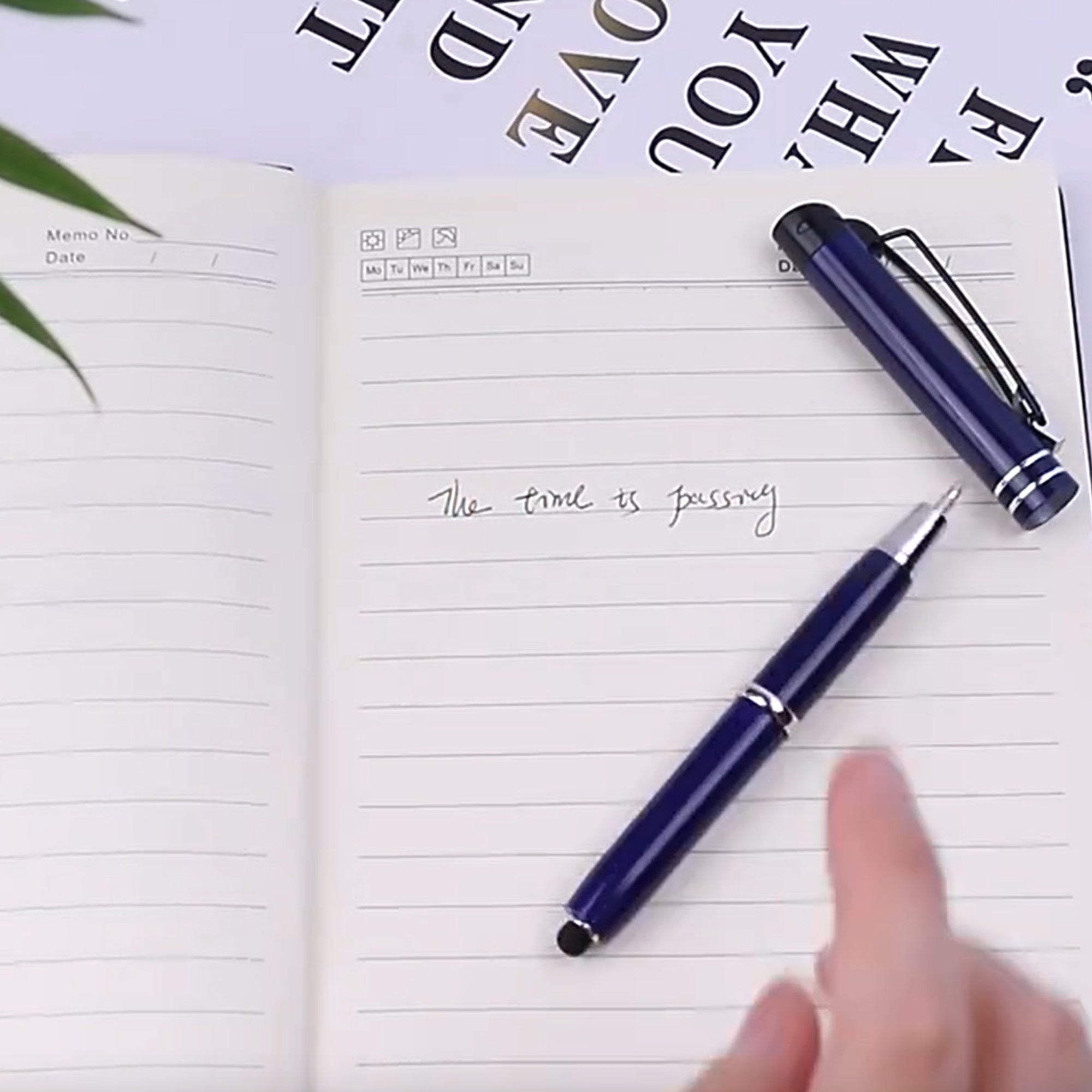 3-In-1 Ballpoint Pen with Stylus and Highlighter