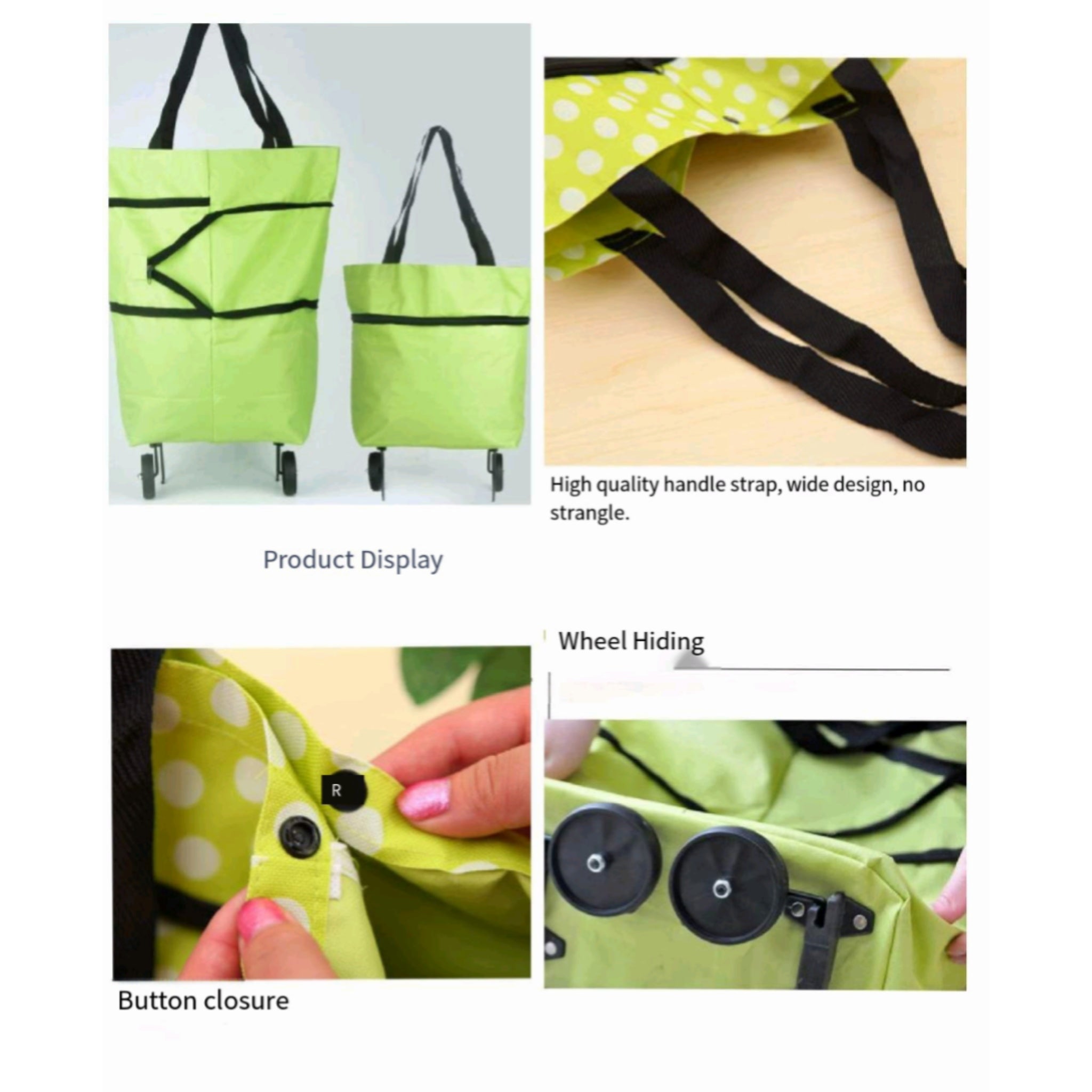 Retractable Tote Cart For Supermarket Shopping