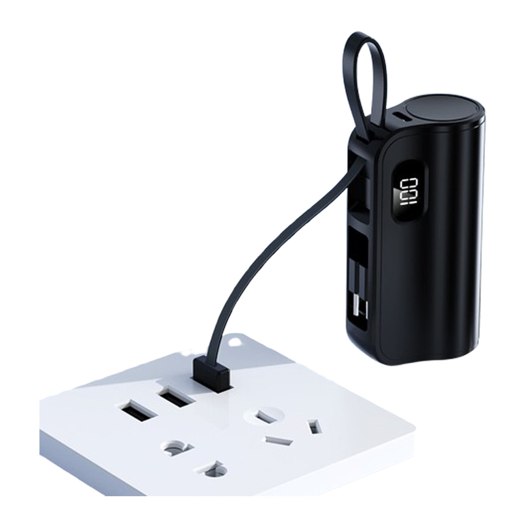 Portable Digital Display Cylinder Power Bank