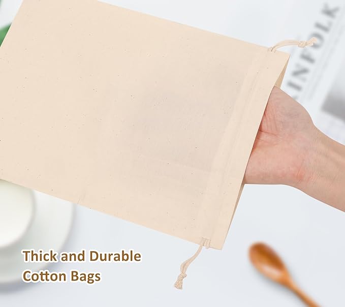Cotton Reusable Produce Bags Biodegradable Linen Bag