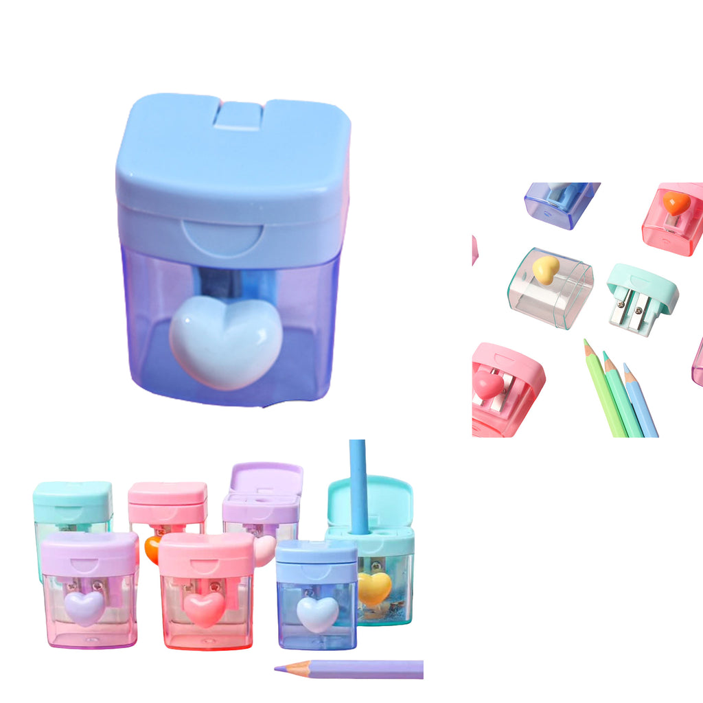 Macaron Double-Hole Heart Pencil Sharpener