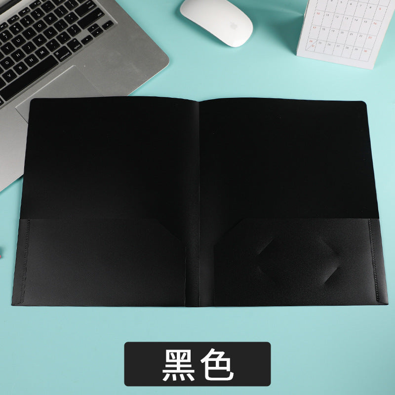 Color Pp Office Study Storage Double Slip Pocket Folders