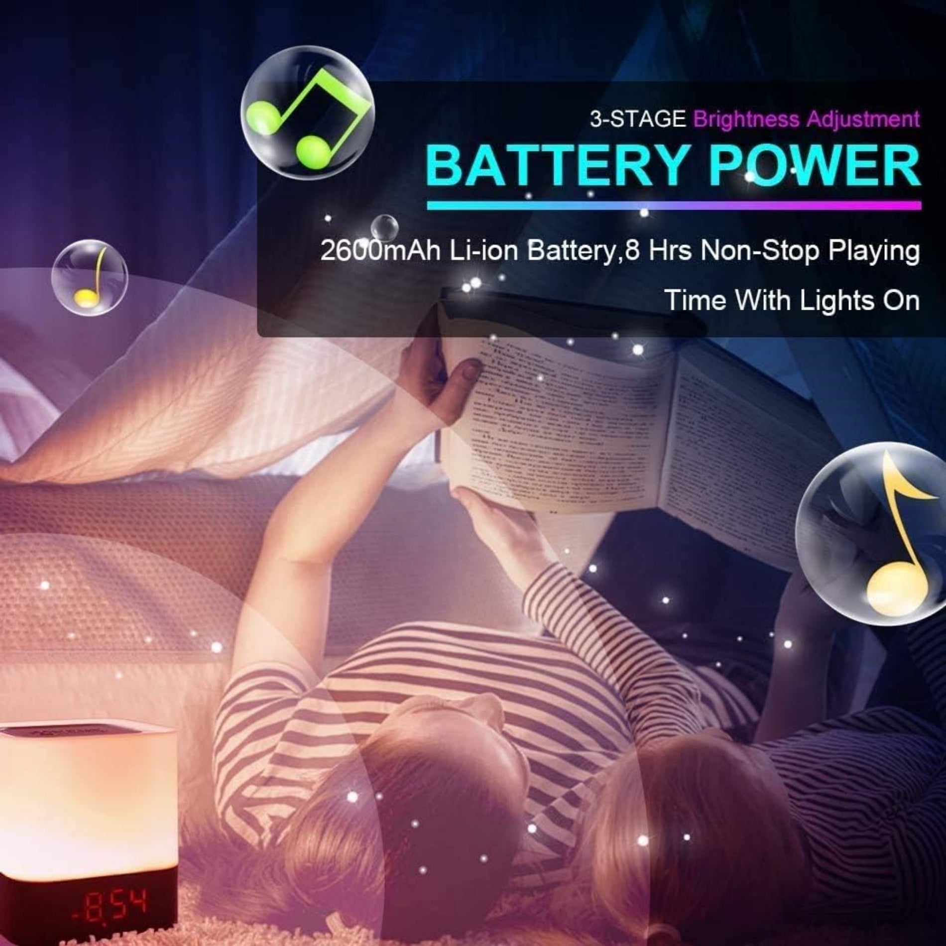 Led Color Light Portable Bluetooth Wireless Speaker