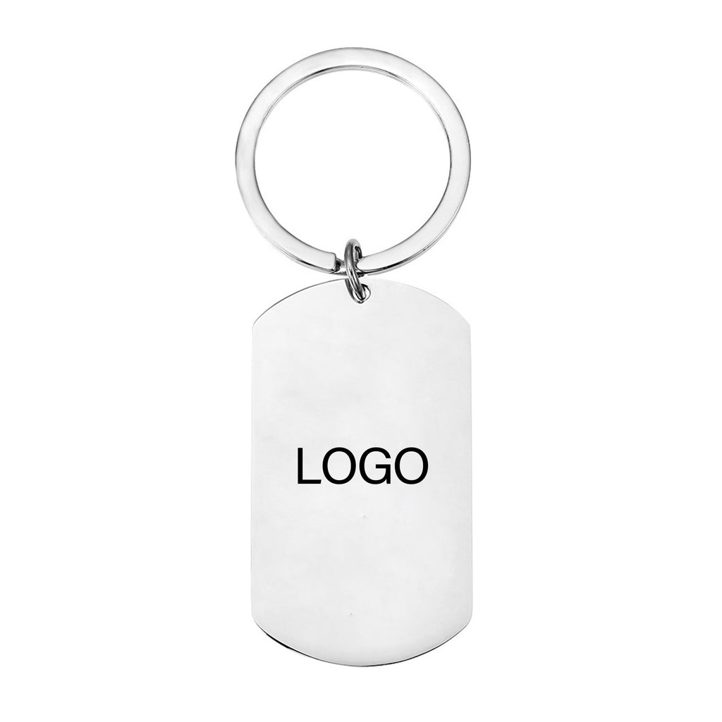 Rectangle Metal Keychain & Dog Tag